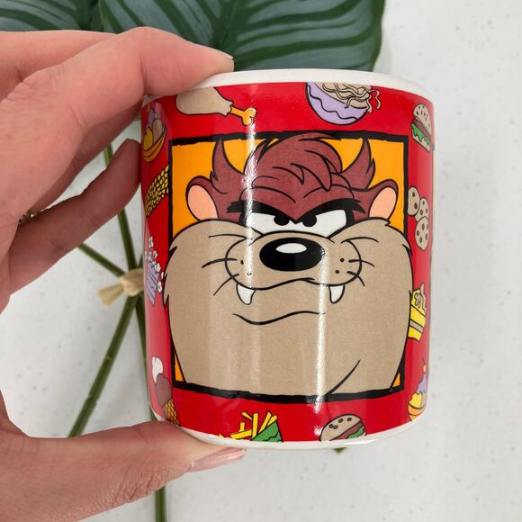 Vintage Sakura Warner Bros 1994 Looney Tunes Taz Tasmanian Devil Coffee Mug Cup - Picture 3 of 6